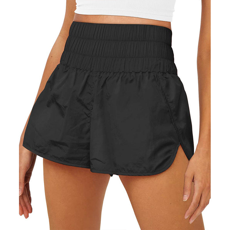 Womens High Waisted Athletic Shorts Elastic  Running Shorts Quick Dry Gym Workout Shorts
