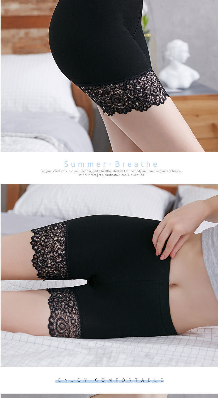Women's Lace Stretch Slim Workout Safety Pants Leggings
