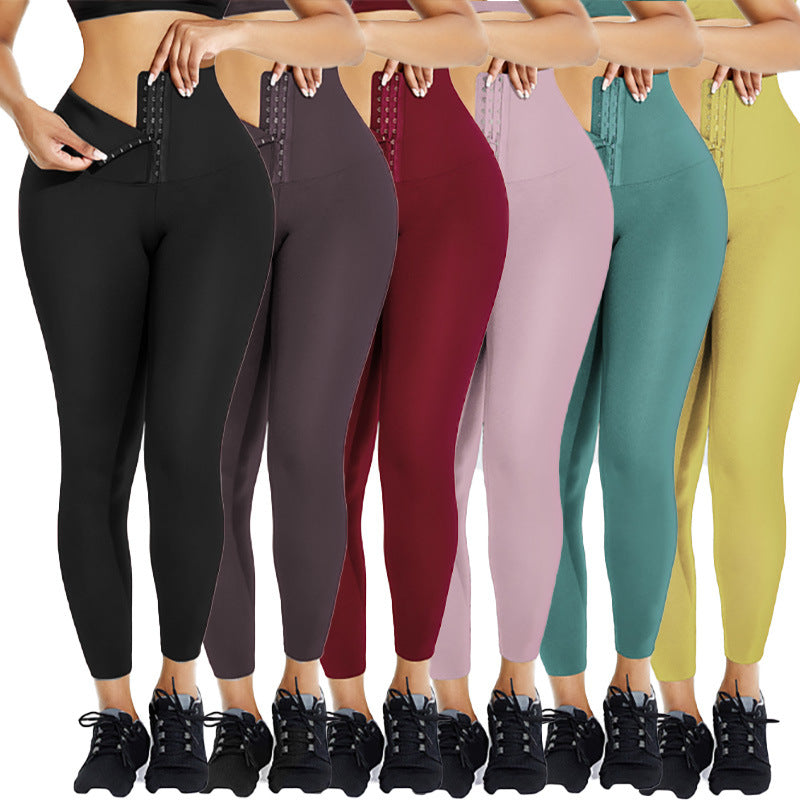 Comfortable High Waisted Stretchy Yoga Leggings with Tummy Control Waist For Women