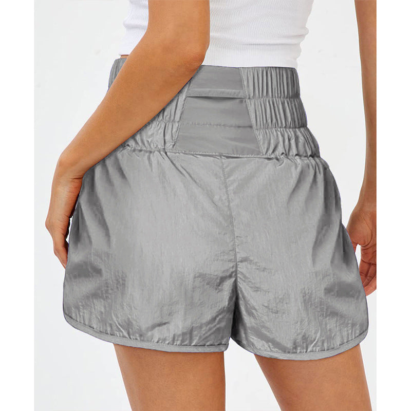Womens High Waisted Athletic Shorts Elastic  Running Shorts Quick Dry Gym Workout Shorts
