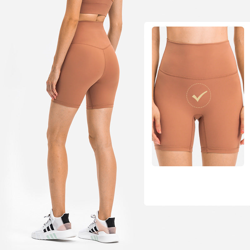 Women Running Workout High Waist Sport Premium Yoga Shorts Pants With Pockets