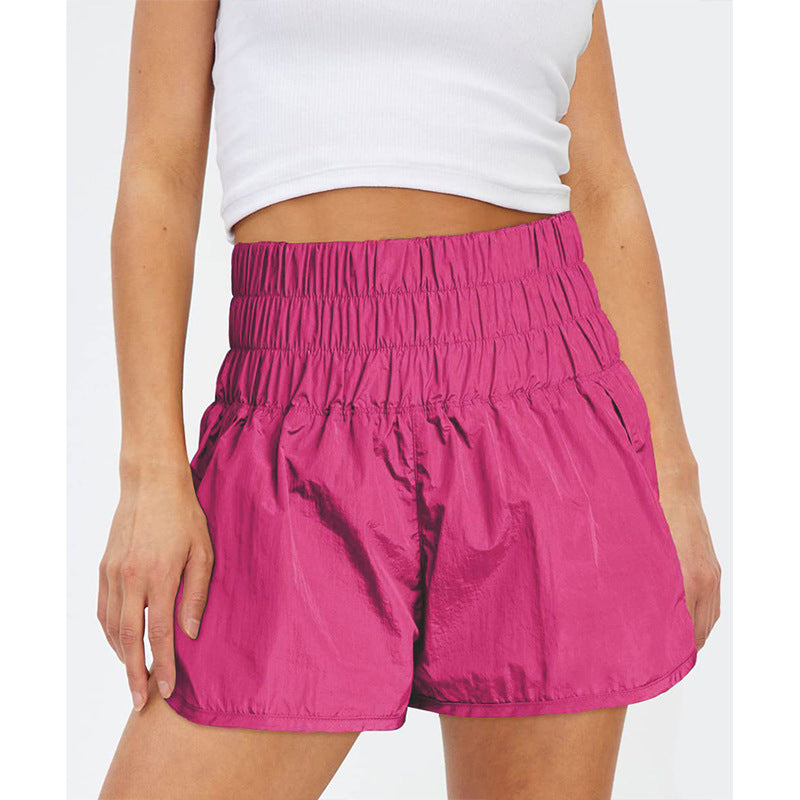 Womens High Waisted Athletic Shorts Elastic  Running Shorts Quick Dry Gym Workout Shorts