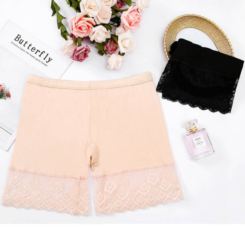 Women's Lace Stretch Slim Workout Safety Pants Leggings