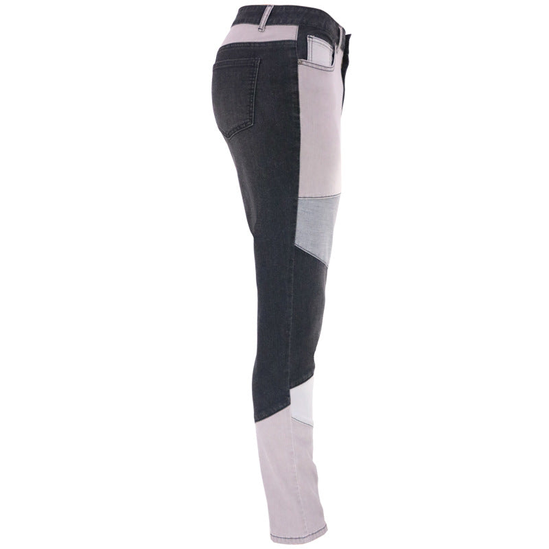 Fashion Women Distressed Stretch Denim Pants Ripped High Rise Skinny