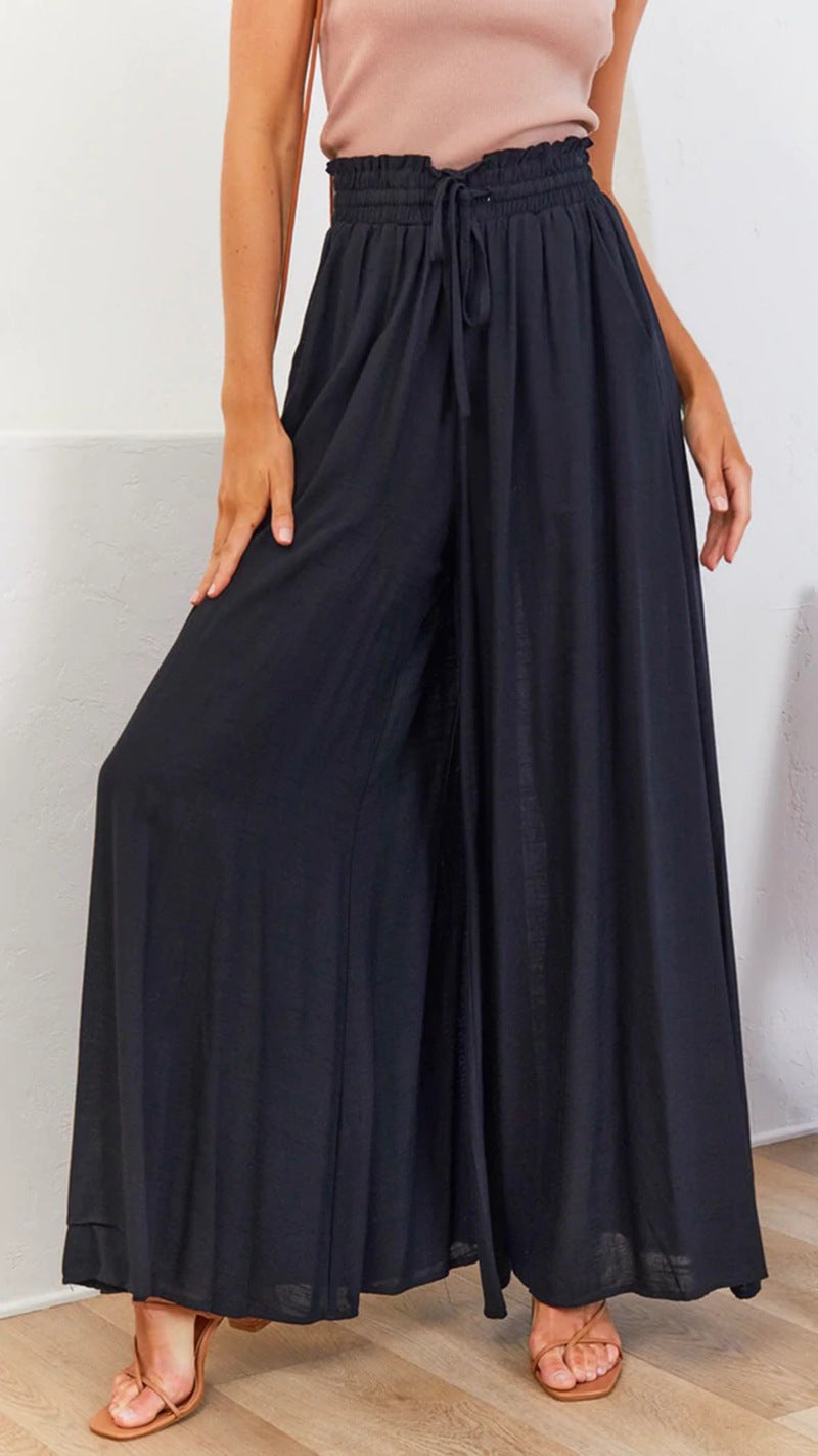 women's summer casual slim fit loose wide leg pants
