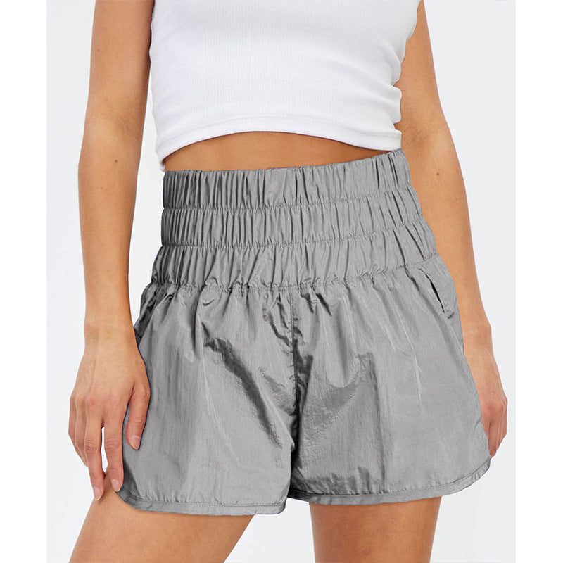 Womens High Waisted Athletic Shorts Elastic  Running Shorts Quick Dry Gym Workout Shorts