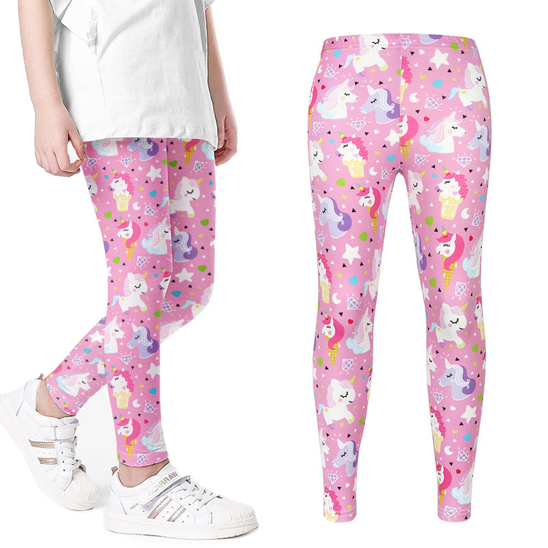 Girls Printed Leggings Yoga Pants Multipack Leggings for Kids