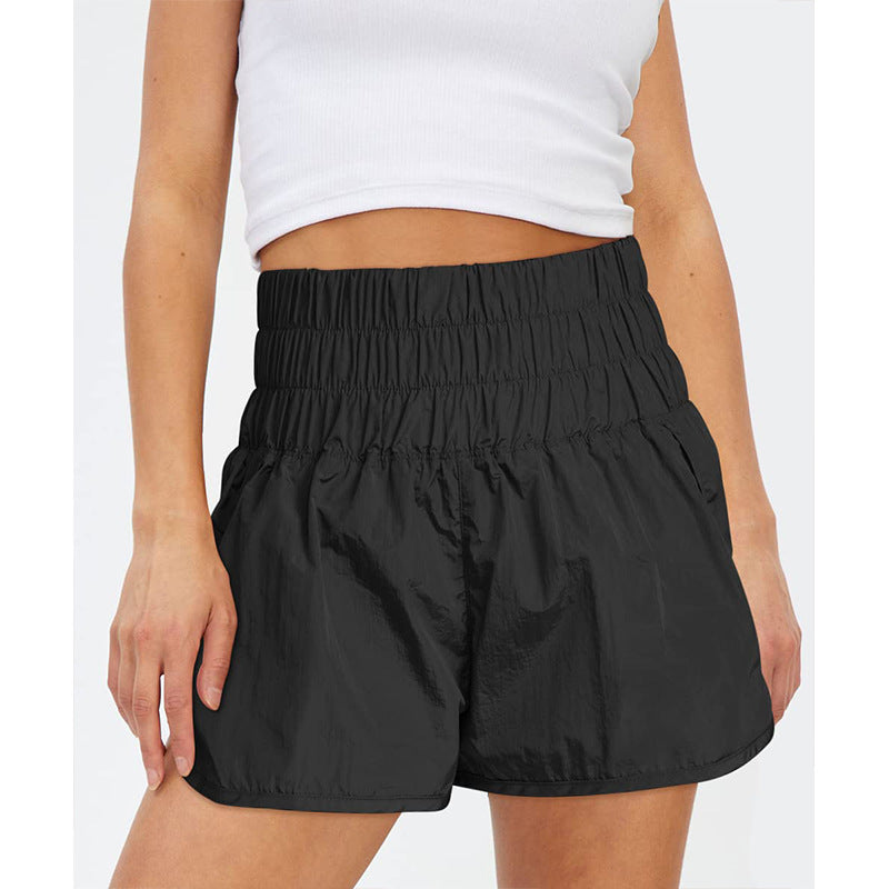 Womens High Waisted Athletic Shorts Elastic  Running Shorts Quick Dry Gym Workout Shorts