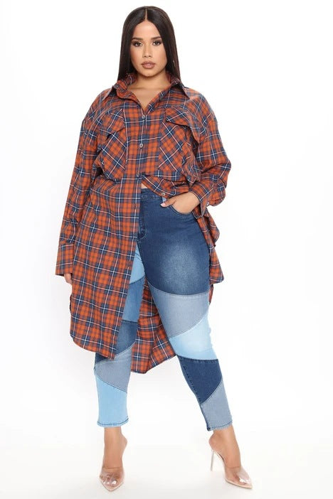 Fashion Women Distressed Stretch Denim Pants Ripped High Rise Skinny