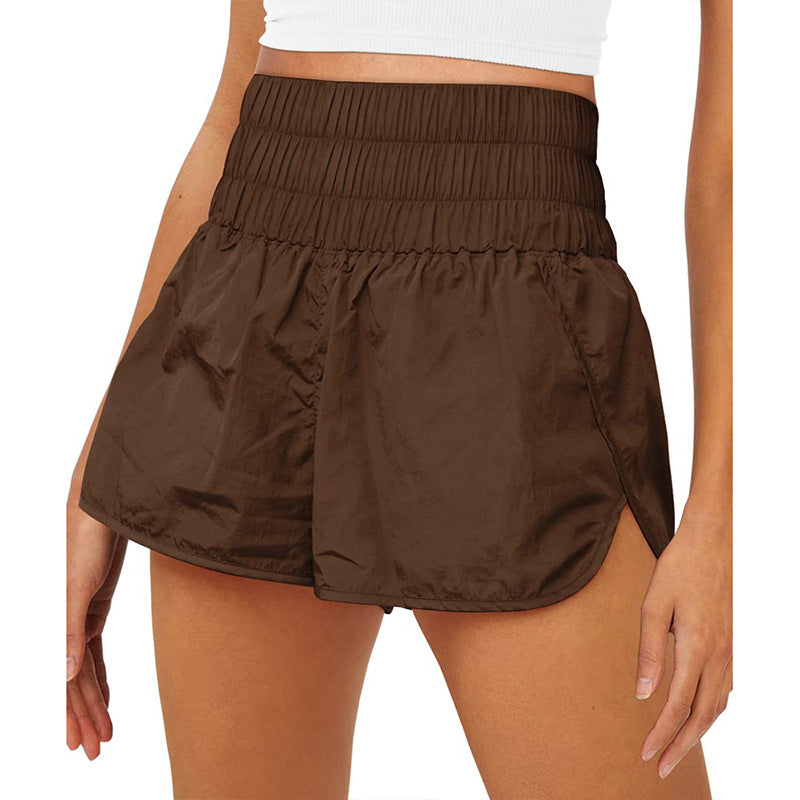 Womens High Waisted Athletic Shorts Elastic  Running Shorts Quick Dry Gym Workout Shorts