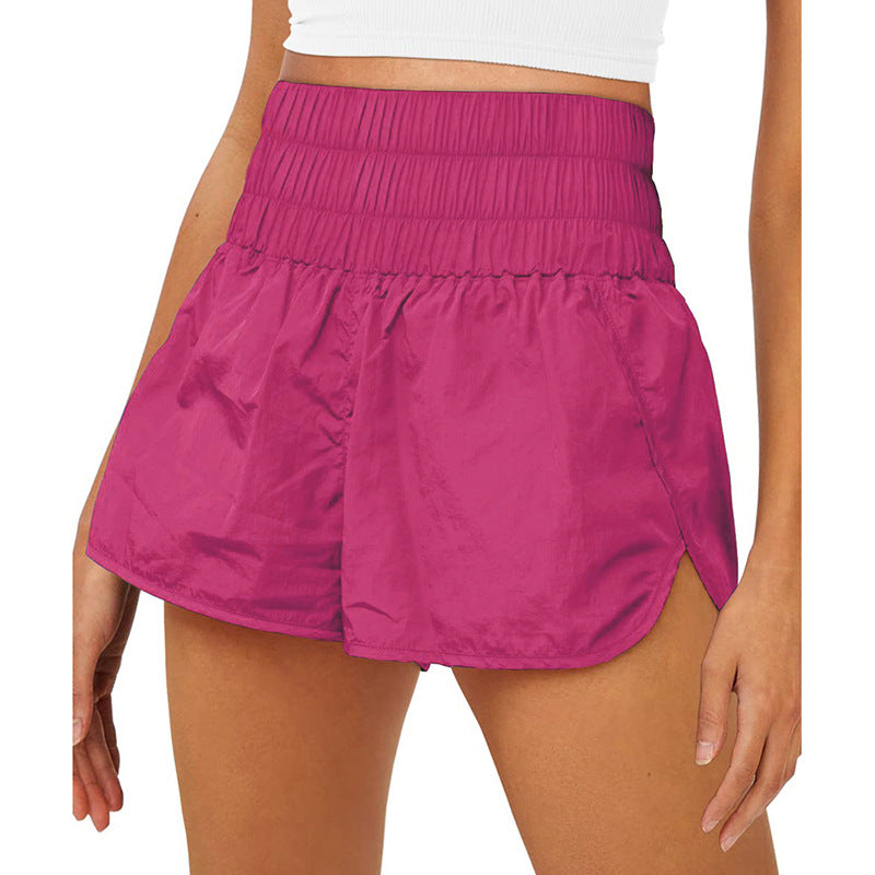 Womens High Waisted Athletic Shorts Elastic  Running Shorts Quick Dry Gym Workout Shorts
