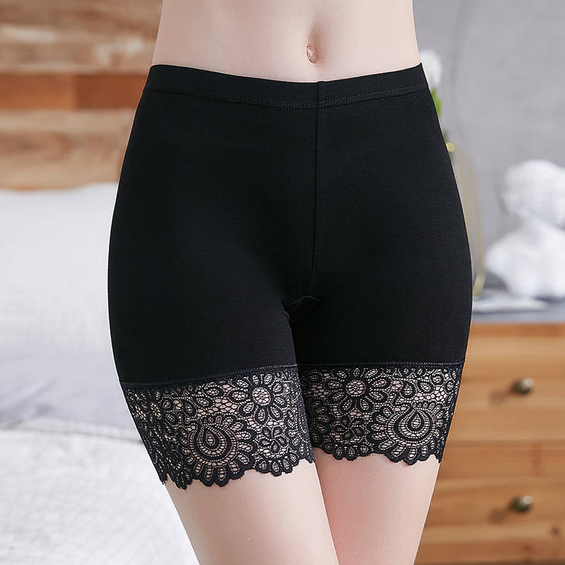 Women's Lace Stretch Slim Workout Safety Pants Leggings
