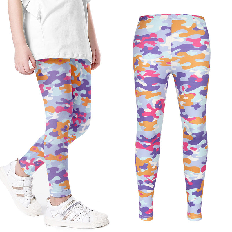 Girls Printed Leggings Yoga Pants Multipack Leggings for Kids
