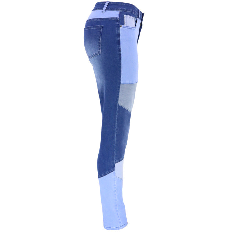 Fashion Women Distressed Stretch Denim Pants Ripped High Rise Skinny