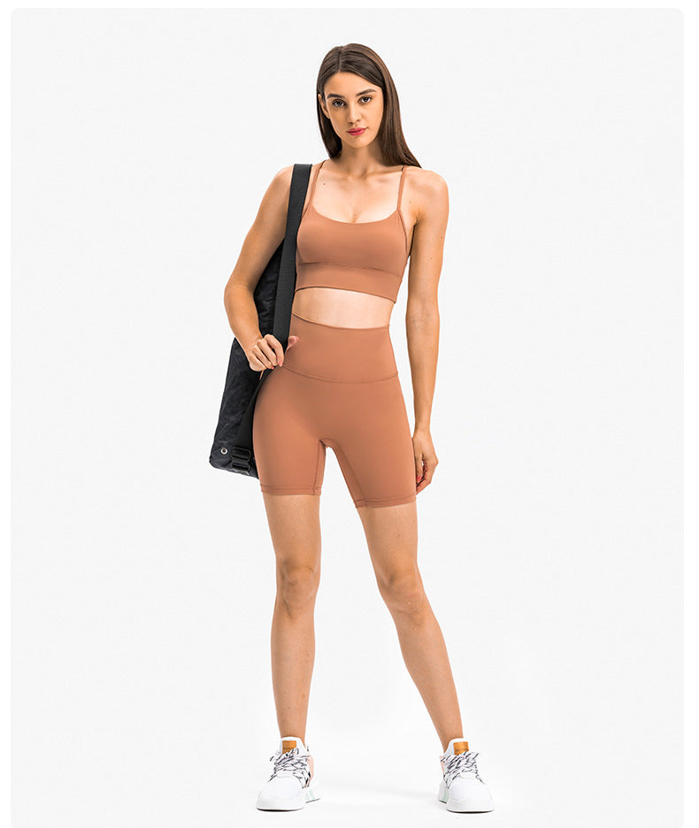 Women Running Workout High Waist Sport Premium Yoga Shorts Pants With Pockets