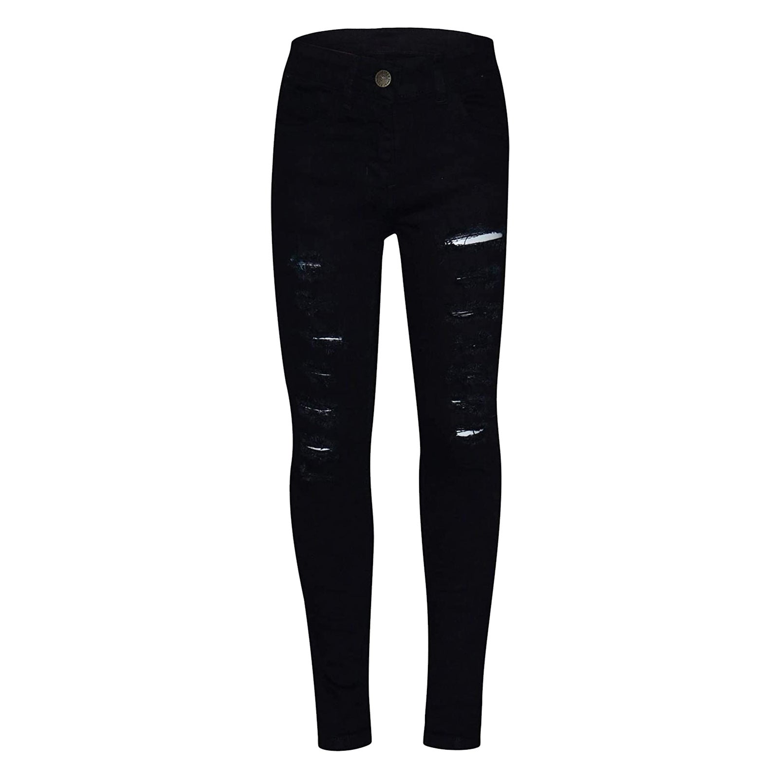 Kids Girls Skinny Jeans Denim Ripped Stretchy Pants for Age 3-14 Years