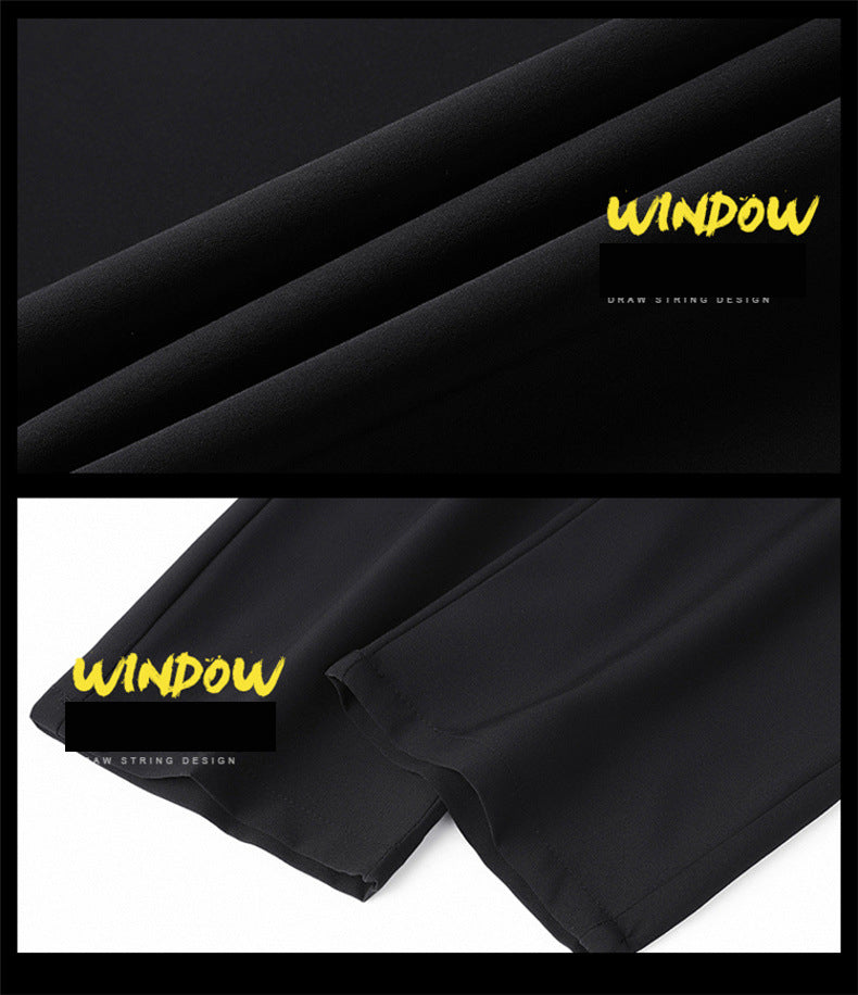 Men's Ice Silk Thin Breathable Quick-Drying Elastic Casual Pants
