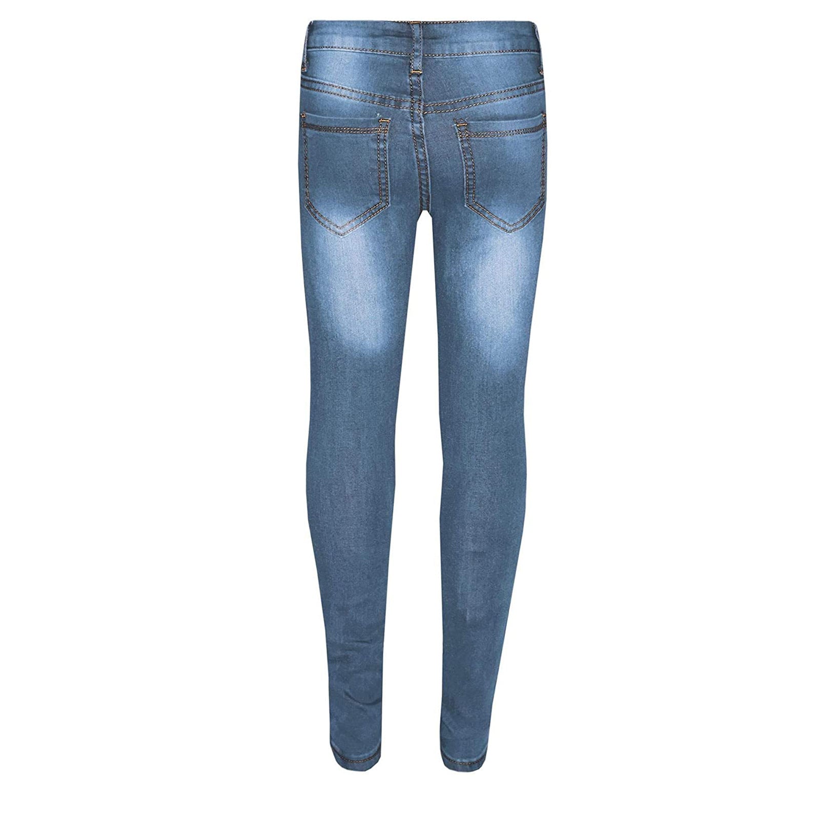 Kids Girls Skinny Jeans Denim Ripped Stretchy Pants for Age 3-14 Years