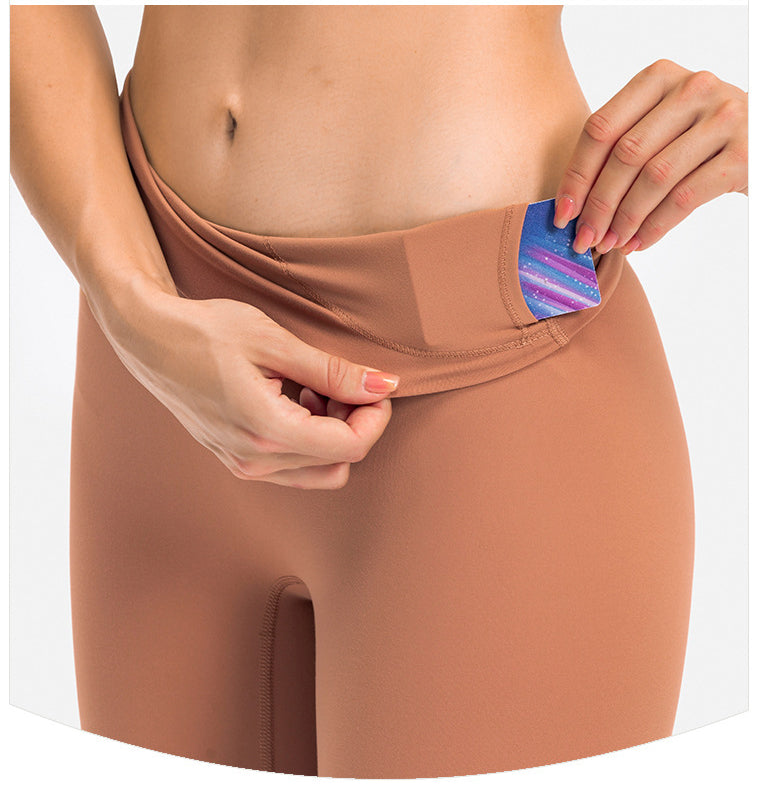 Women Running Workout High Waist Sport Premium Yoga Shorts Pants With Pockets