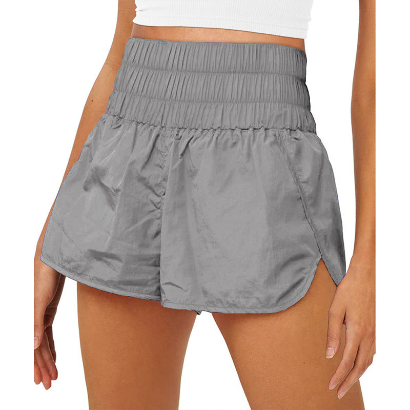 Womens High Waisted Athletic Shorts Elastic  Running Shorts Quick Dry Gym Workout Shorts