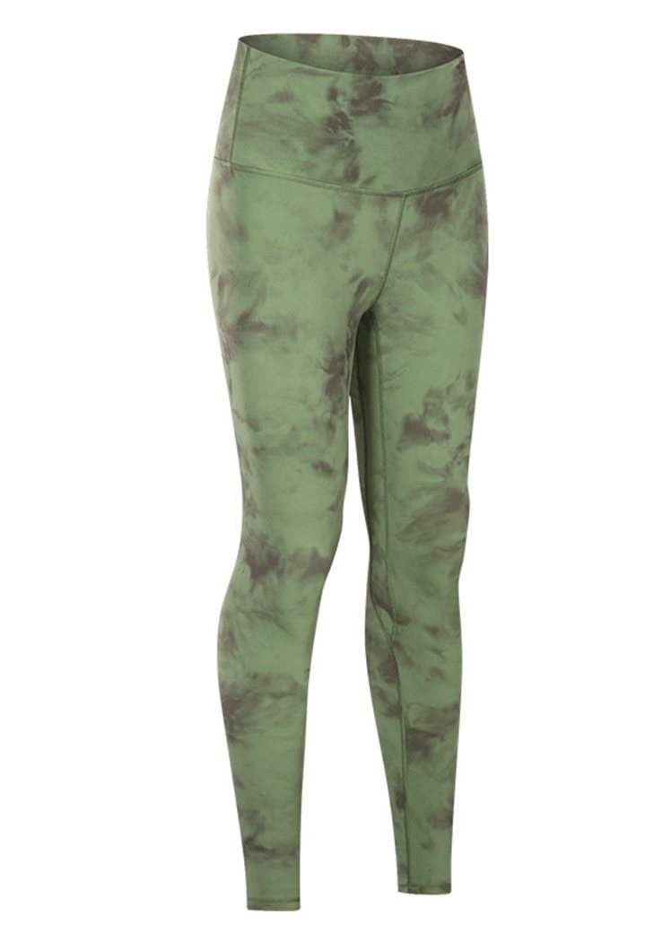 Camouflage Yoga Leggings High Waist Pants with Hidden Pocket