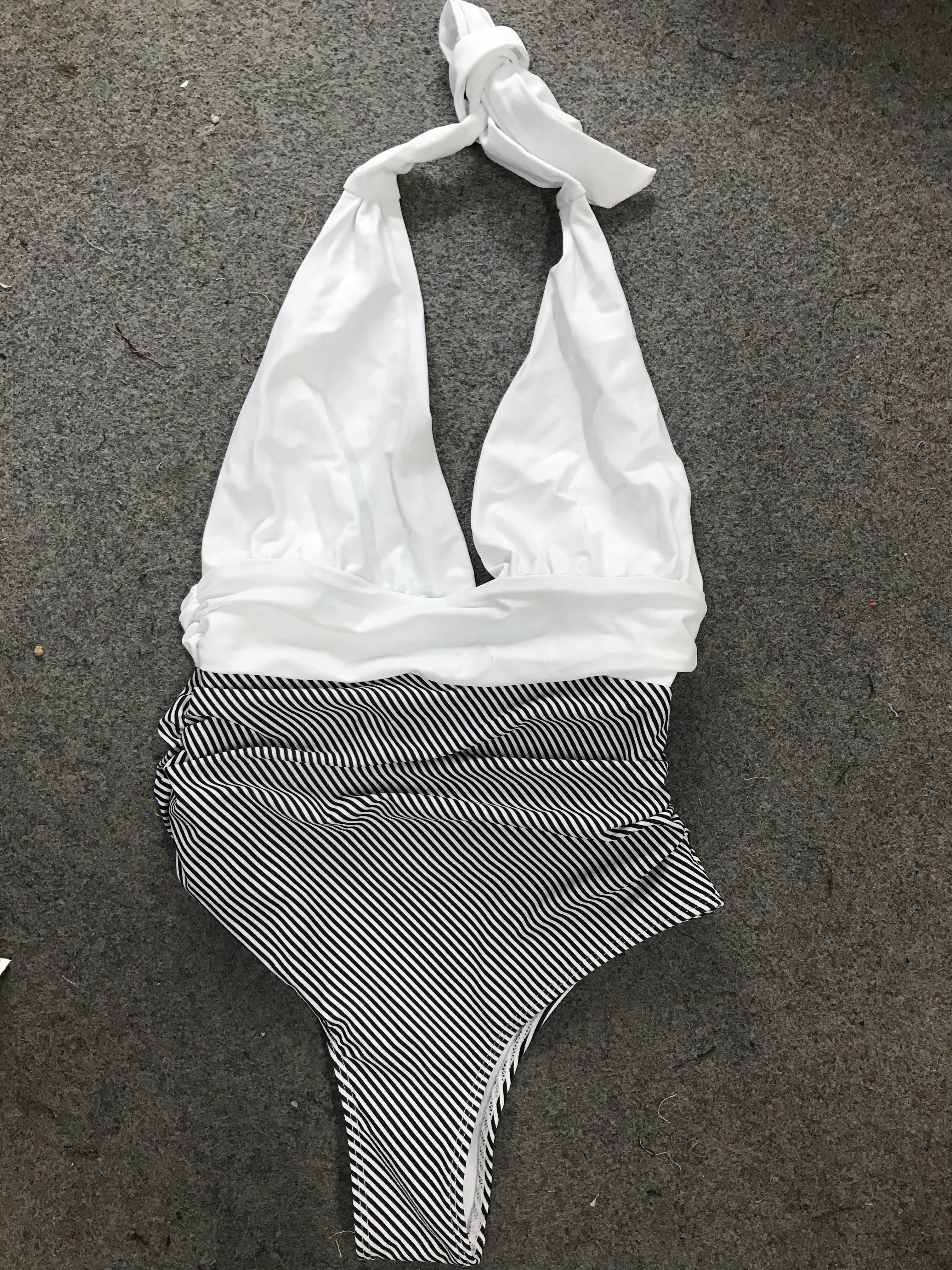 Women One Piece Swimwear Front Crossover Swimsuits Hollow Bathing Suits Monokinis