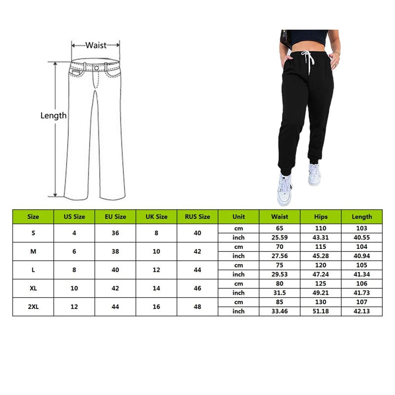 Women Thick Sweatpants High Waist Sport Running Gym Stretch Sports Pants